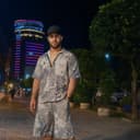 ست پیراهن زیپدار و شلوارک لینن کد a016